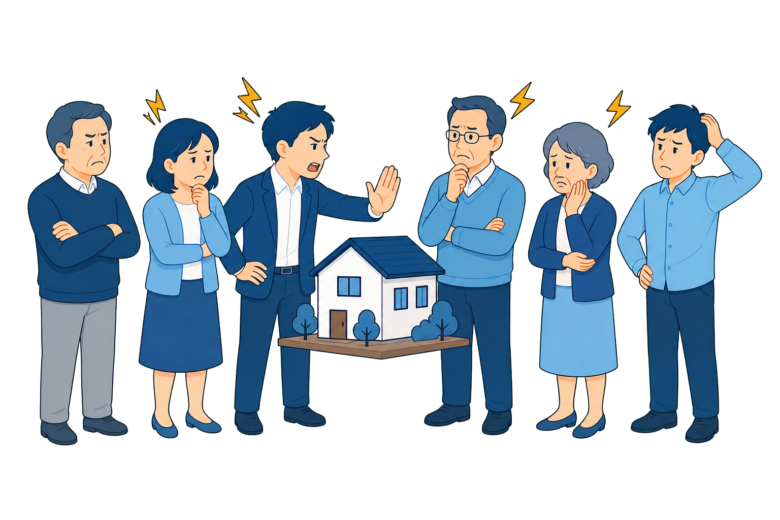 売却に反対されているのイメージ