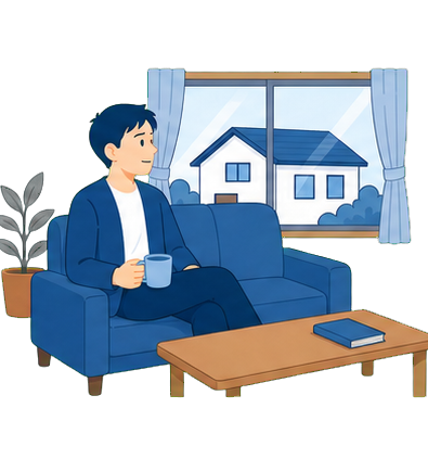 一人が住み続けているのイメージ