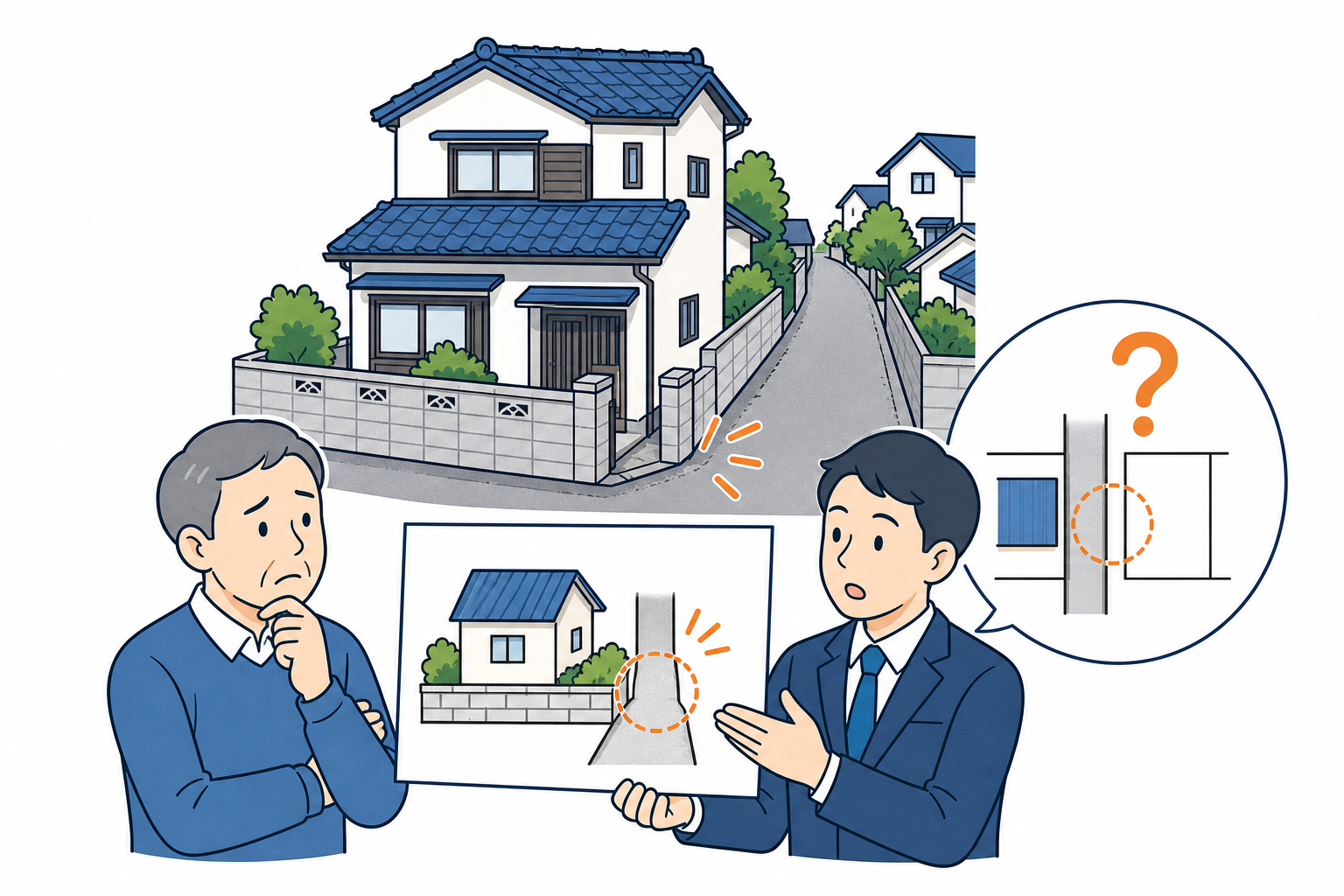 家の前の道で建築できるか分からない…のイメージ