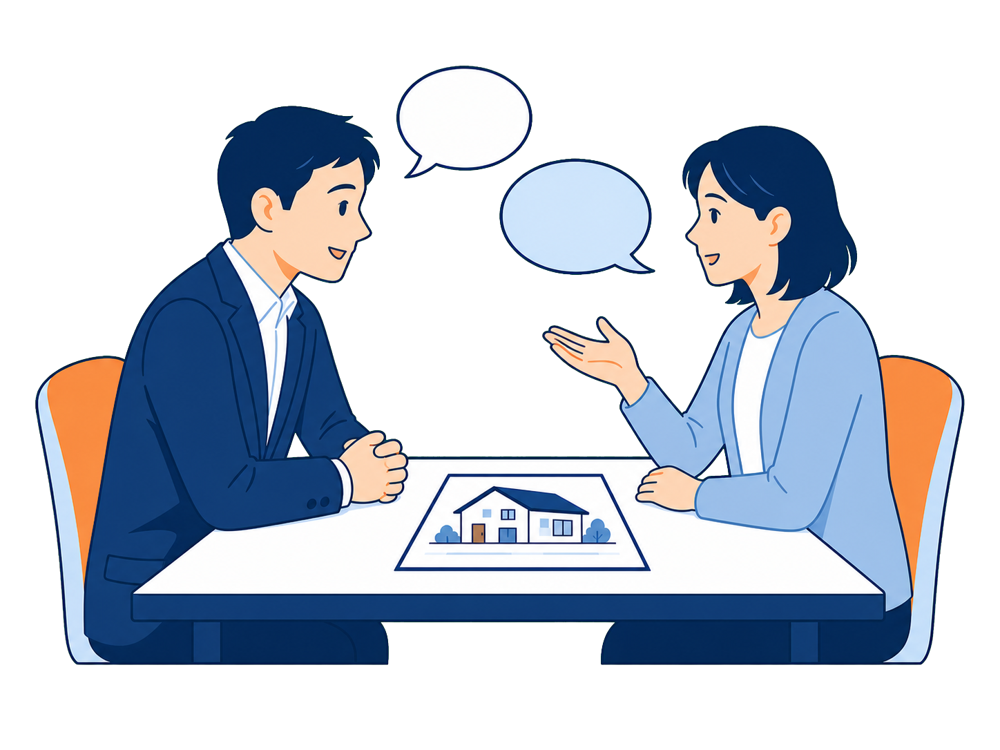 担当者へ無料相談している様子